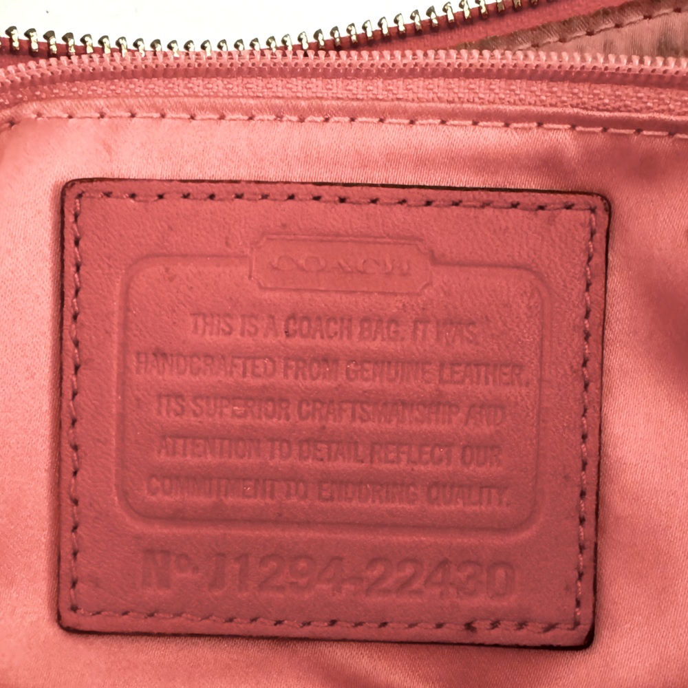 COACH East West 22430 Poppy Colorblock Hattie Sun Orange Leather Tote Flaws - Picture 7 of 10